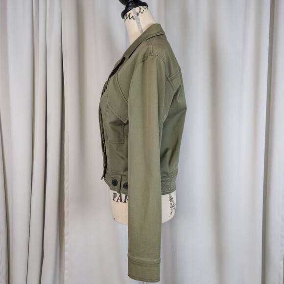 Derek Lam 10 Crosby Gwen Field Jacket Olive Green Cropped Utility Size 2 - Picture 15 of 16